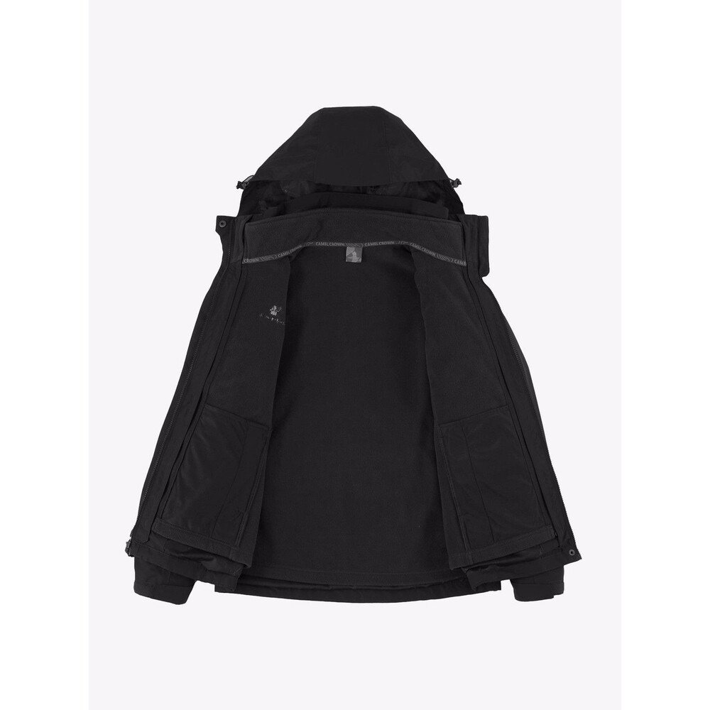 Camel Crown Womens 3 In 1 Jacket Black Waterproof Ski Fleece Winter Small S - Picture 9 of 10